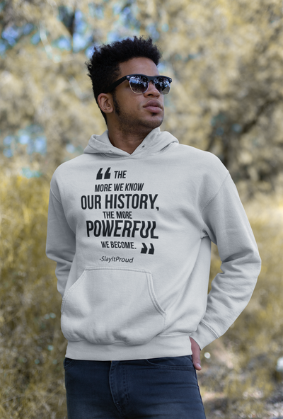 Know Your History...White Unisex Hooded Sweatshirt