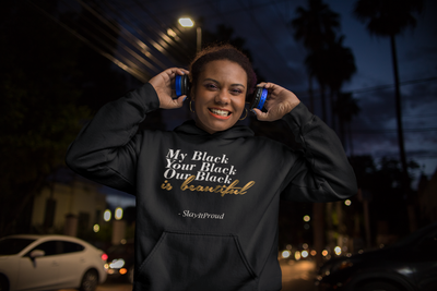 Black is Beautiful...Black Unisex Hooded Sweatshirt
