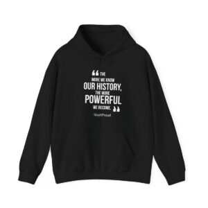 Black Unisex Hooded Sweatshirt - Know Your History...