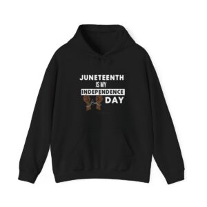 Black Unisex Hooded Sweatshirt - Juneteenth