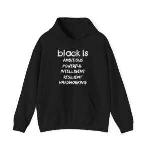Black Unisex Hooded Sweatshirt - Black Is...